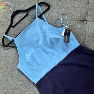 NWT French Connection Whisper Square Neck Colorblock Sheath Dress